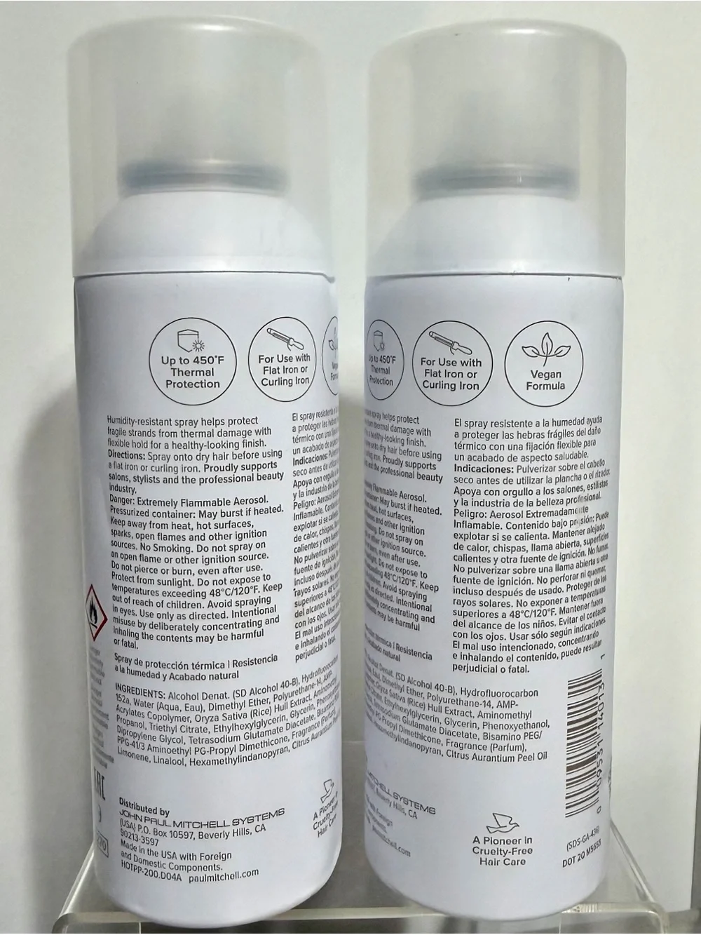{Set of 2} PAUL MITCHELL Flexible Hold HOT OFF THE PRESS Heat Protectant 6 oz ea